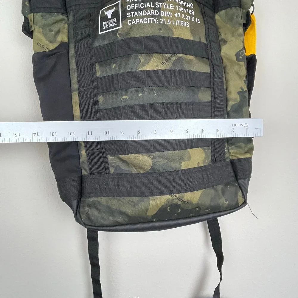 Under Armour Project Rock Box Duffle Backpack Dwayne‎ Johnson Camo Training UA
